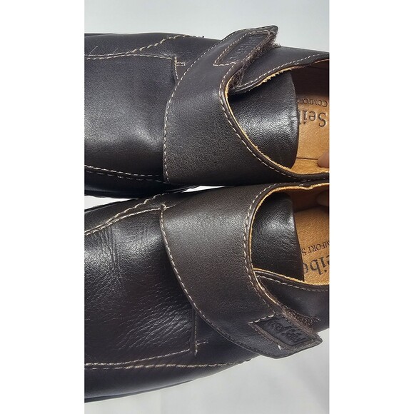 Josef Seibel Monk Strap Loafers Womens 37 US 6 Brown Square Toe 2" Block Heel - Picture 2 of 15
